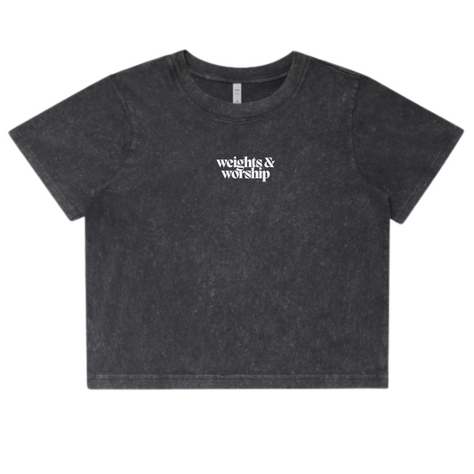 🏋️‍♀️ Weights & Worship™ Women’s Cropped Tee