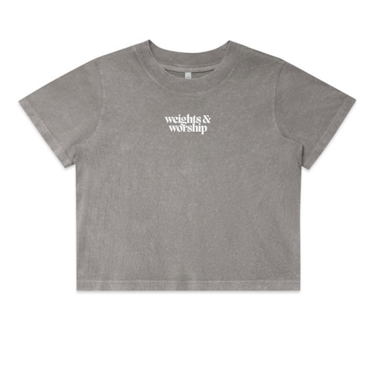 🏋️‍♀️ Weights & Worship™ Women’s Cropped Tee